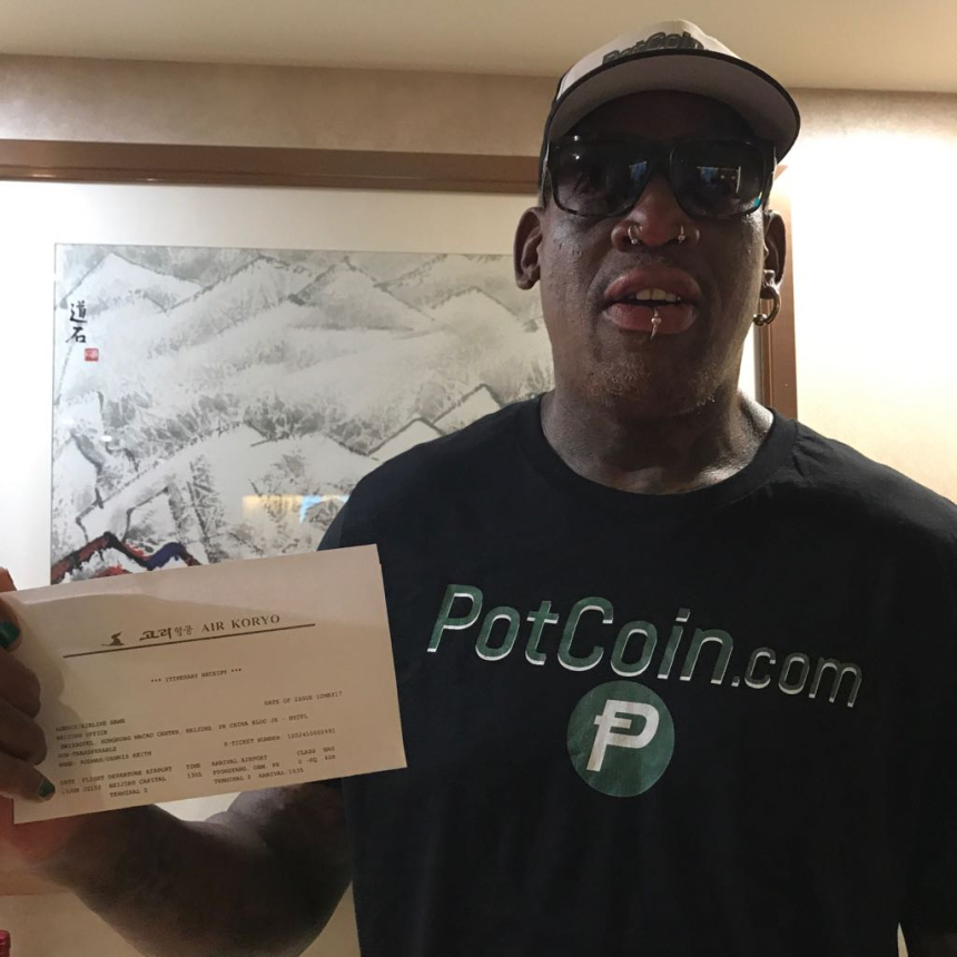  데니스 로드맨 방북 지원한 팟코인은? 마리화나  업계용 암호화폐