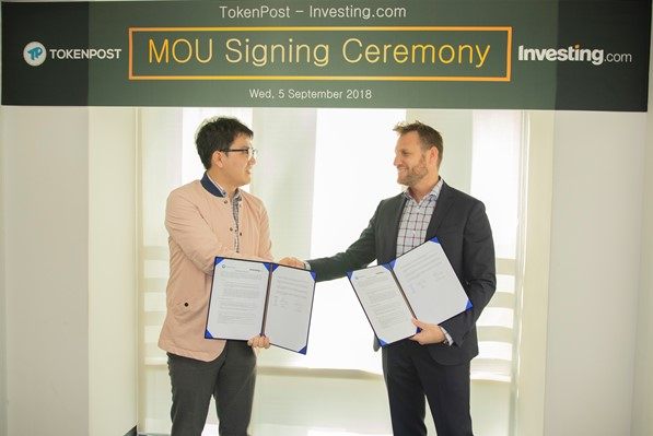  토큰포스트와 인베스팅닷컴, 전략적 파트너십을 위한 업무협약 체결