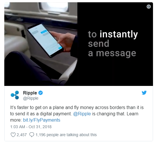  리플, 구시대적 금융 시스템 겨냥한 새 광고 공개...'리플텍스트(XRP Text)' 출시