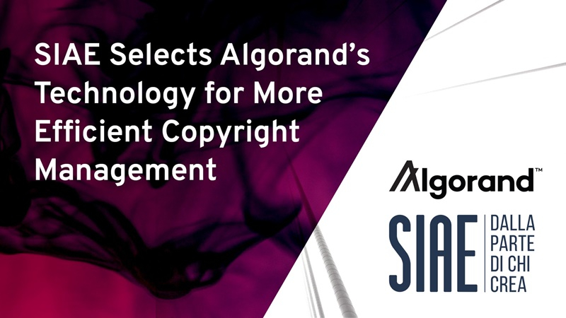  알고랜드, 이탈리아 출판 저작권 관리에 블록체인 기술 활용