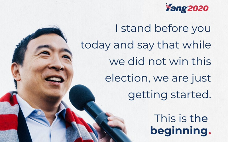  美 민주당 경선후보 앤드류 양 사퇴…