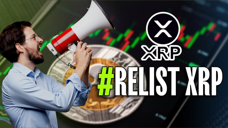  리플(XRP) 재상장 해시태그 운동 확산…XRP 가격도 급등
