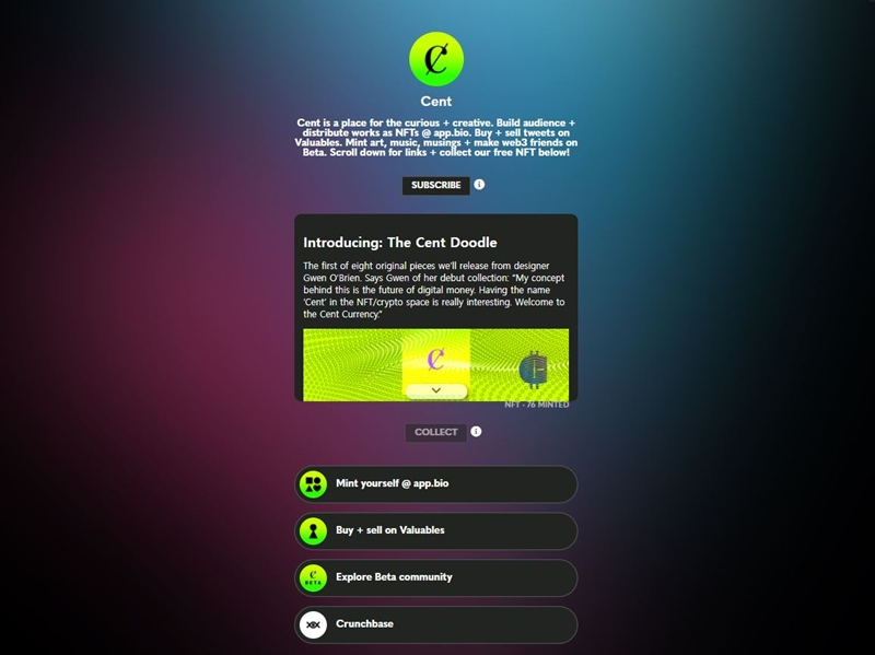  잭 도시 NFT 판매했던 마켓 플레이스 'CENT' 가짜와 표절에 NFT 판매 중단