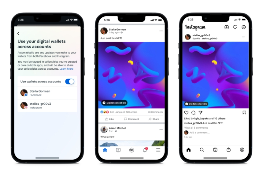  인스타·페북 'NFT 공유' 기능, 미국 전체 이용자에 오픈