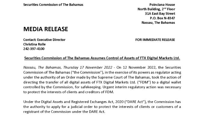  바하마 금융 당국 