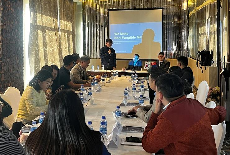  권성민 퍼블리시 대표, '블록체인 기반 NFT 기술과 웹3.0 및 몽골의 저널리즘' 발표