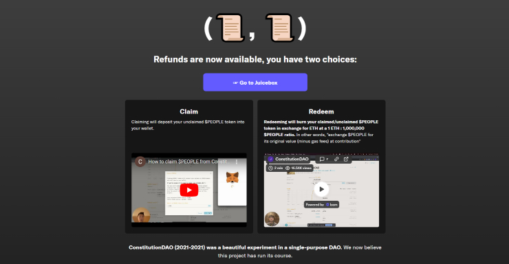  美 헌법 DAO 창립맴버, 헌법 DAO2로 재등장...모금활동 비공개