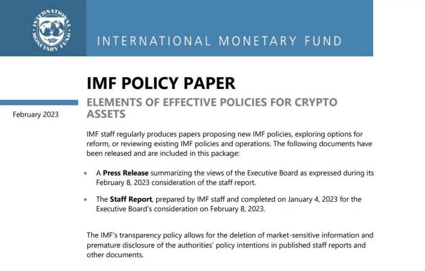  IMF, 암호화폐 정책 대응 방안 발표...