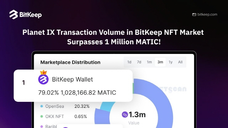  BitKeep NFT 마켓의 폭주: Polygon 최대 P2E 게임 Planet IX의 거래량 79% 독점
