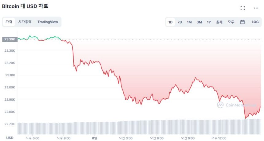  [마감 시세브리핑] 비트코인·이더리움 2%대 하락 지속