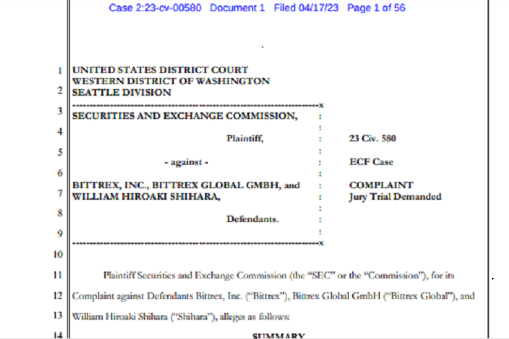  美 SEC, 비트렉스 기소...업계 선 '규제 위반' 의견 엇갈려