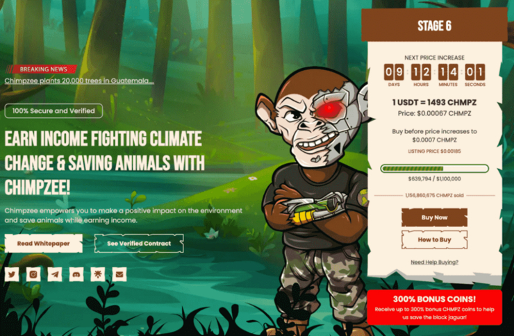  밈과 NFT의 결합 프로젝트 '침프지' 