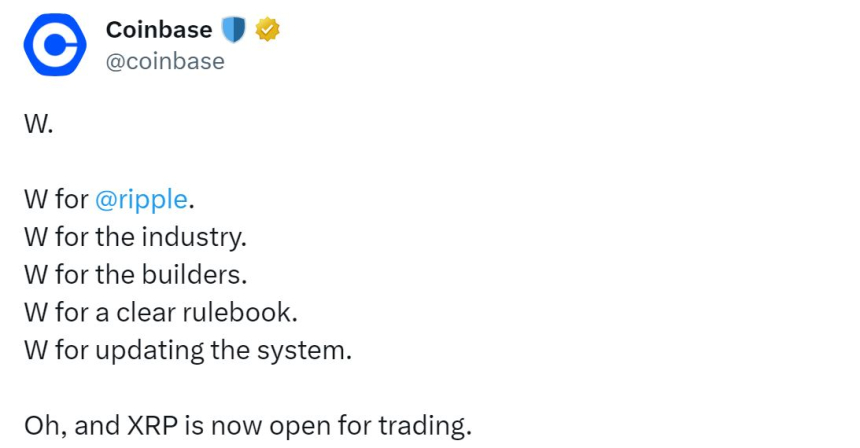  美 암호화폐 거래소들 'XRP' 재상장....코인베이스 