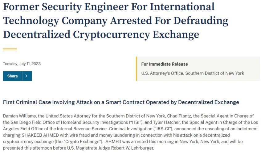 美 뉴욕 검찰, 솔라나 기반 DEX 해킹범 기소...