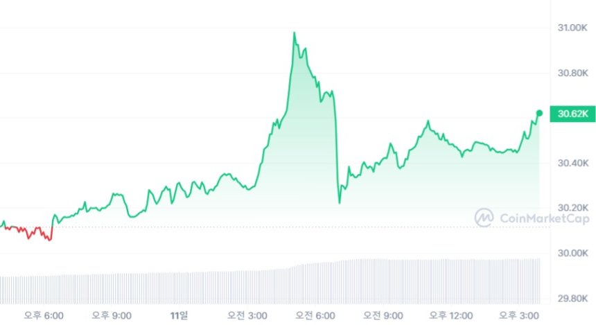  [마감 시세브리핑] 비트코인 3만620 달러, 이더리움 1880 달러선