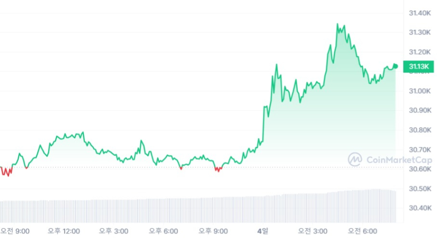  [시세브리핑] 비트코인, 한 주 만에 다시 3만1000 달러 탈환