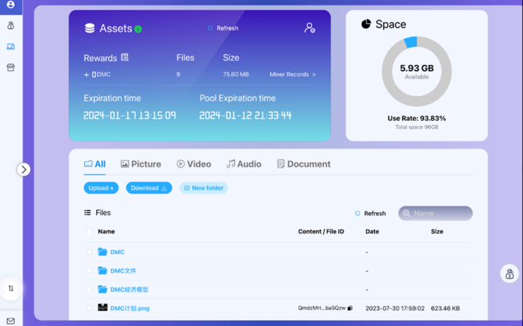  차세대 탈중앙화 공용 저장 체인 'DMC'의 새로운 채굴 생태계