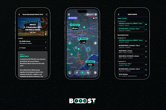  Web3 위치 기반 소셜앱 부스트(BOOOST) 