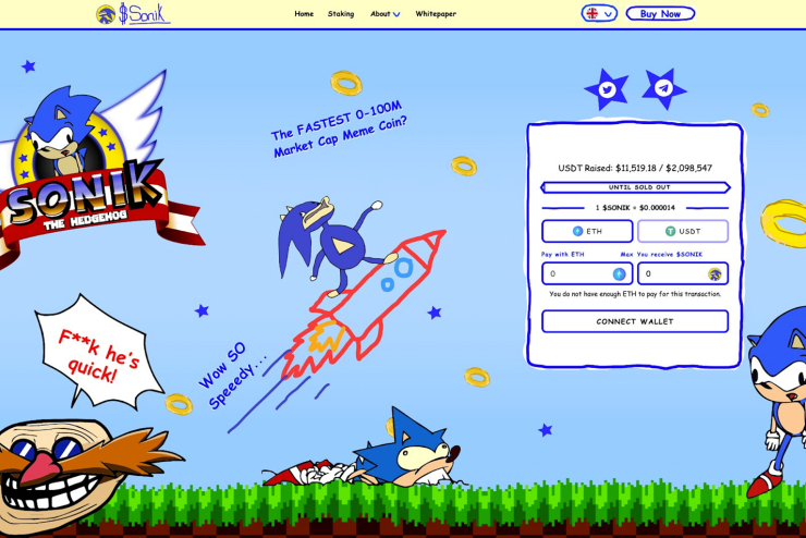  밈코인 '소닉 코인(SONIK)' 사전 판매 시작, 아시아 시장에서 인기 끌 수 있을까?
