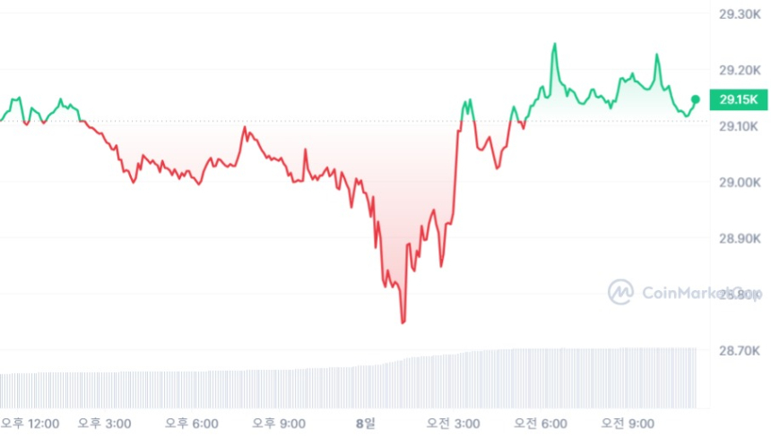  [오후 시세브리핑] 비트코인 2만9130 달러선...페이팔 반등 촉매제 될까