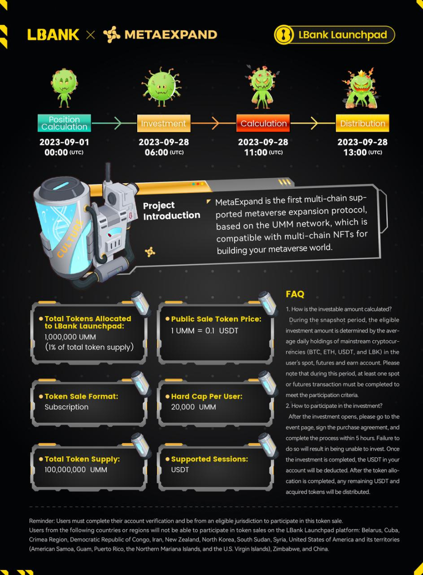 LBank(엘뱅크) 첫 번째 런치패드 성황리 종료, 두 번째 $UMM도 완판 신화 가능한가?