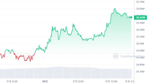  사진 = 비트코인 시세 그래프 / 코인마켓캡 