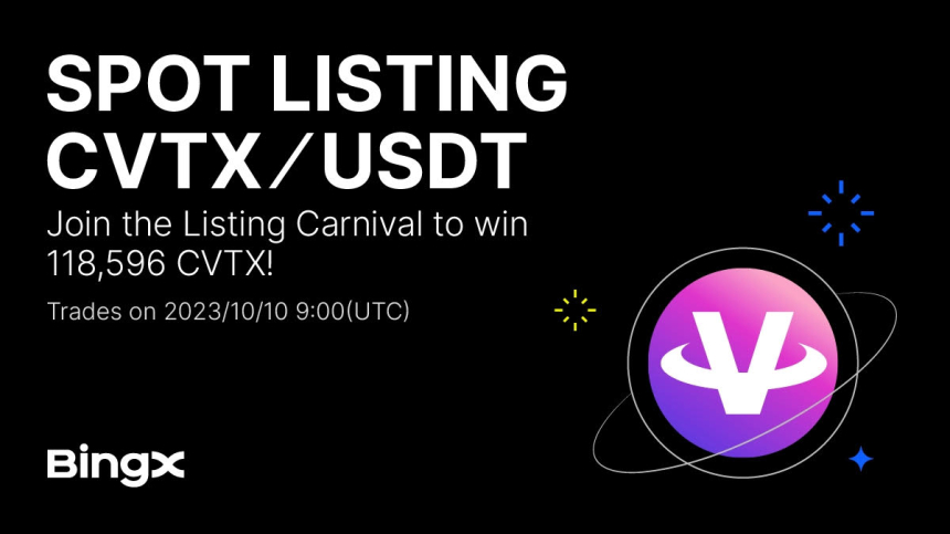  캐리버스의 네이티브 토큰 CVTX, 빙엑스 상장