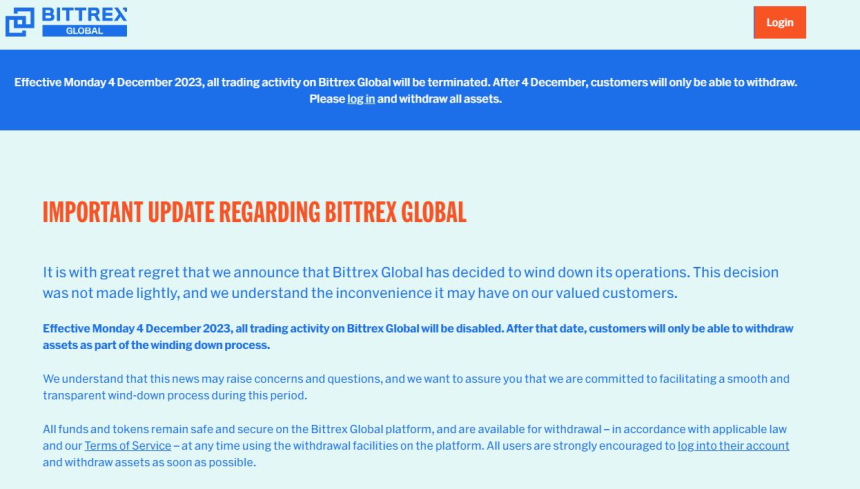  비트렉스 글로벌, 미국 법인 이어 내달 4일 운영 중단
