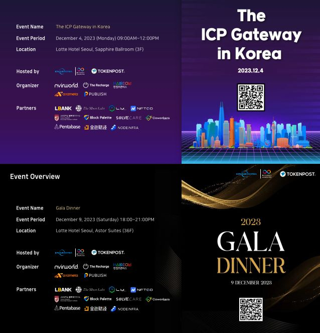  인터넷컴퓨터 코리아허브, 갈라디너와 게이트웨이 행사 개최