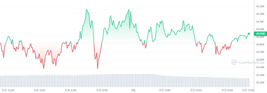  사진 = 비트코인 시세 그래프 / 코인마켓캡 