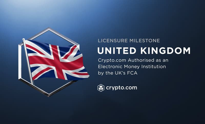  크립토닷컴, 영국 금융행위감독청(FCA)으로부터 전자화폐취급기관(EMI) 인가 취득