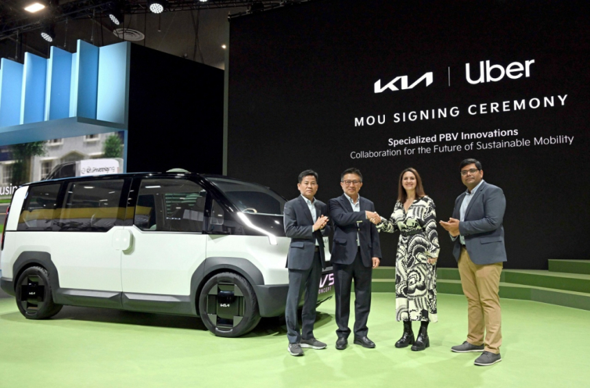  기아차, 우버와 PBV 공급 MOU 체결