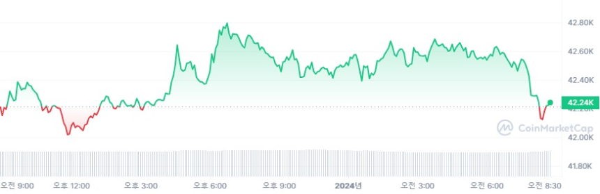  [연휴 시세브리핑] 새해 첫날 비트코인 4만2250달러 출발
