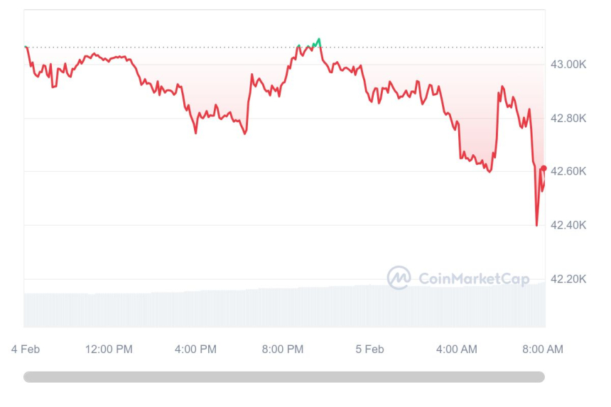  [시세브리핑] 암호화폐 시장 약세 출발...비트코인 4만2550달러