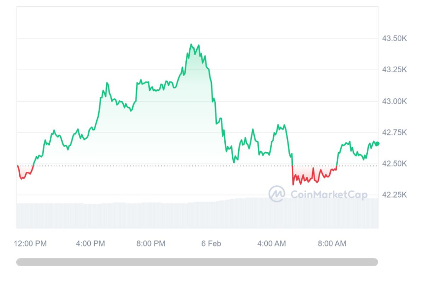  [오후 시세브리핑] 암호화폐 사장 보합세...비트코인 4만2612달러선