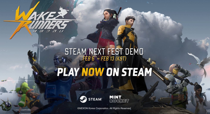  넥슨, 신작 PC 팀 대전 액션 '웨이크러너' 공개 테스트 개최