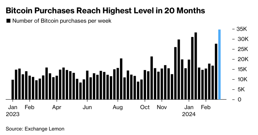  아르헨티나, 비트코인 구매력 20개월 최고 수준 기록