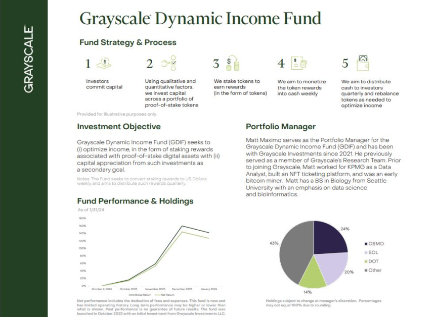 그레이스케일, 암호화폐 '스테이킹' 펀드 출시....SOL·APT 등 9종 지원