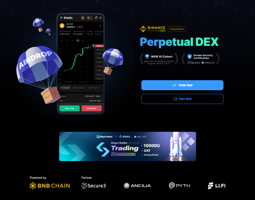  킬로엑스, 바이낸스 생태계 내에서 혁실을 선도하는 opBNB 기반 퍼프 덱스