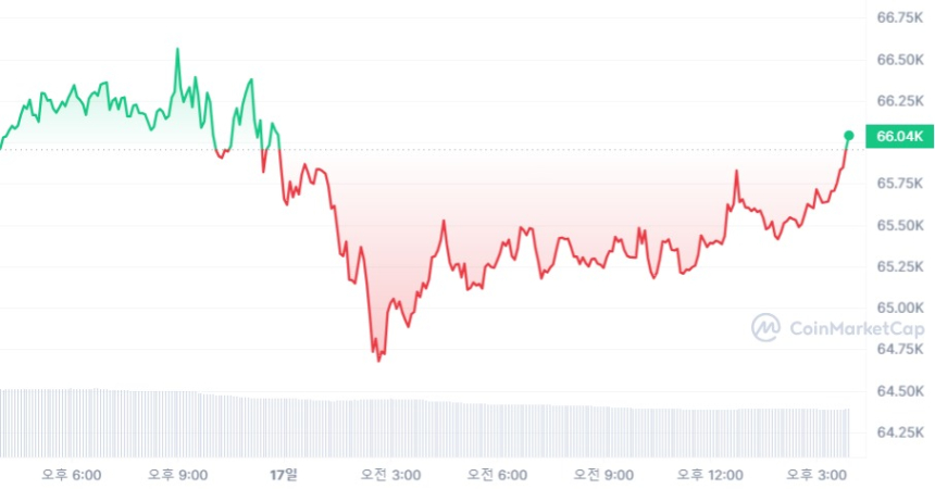  [마감 시세브리핑] 비트코인 6만5910달러, 이더리움 2950달러선 