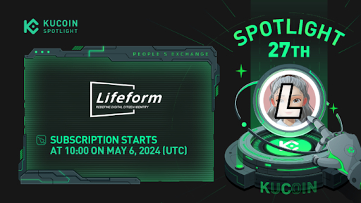  쿠코인, 27번째 스포트라이트에서 라이프폼(LFT) 토큰 세일 발표