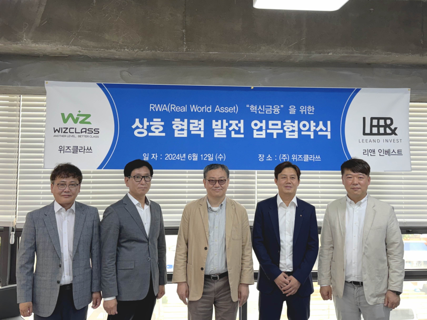 디지털 통합플랫폼기업 위즈클라쓰, 리엔인베스트와 ‘혁신금융을 위한 업무협약’ 체결