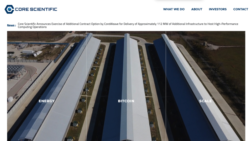 비트코인 채굴사 '코어사이언티픽' AI 협력으로 주가 급등