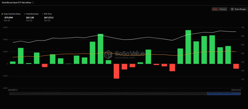  美 비트코인 현물 ETF 시장, 7909만 달러 순유출 