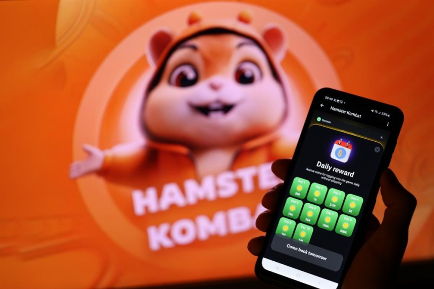 텔레그램 인기 게임 햄스터 콤뱃 이용자 86% 급감, 가격도 70% 하락