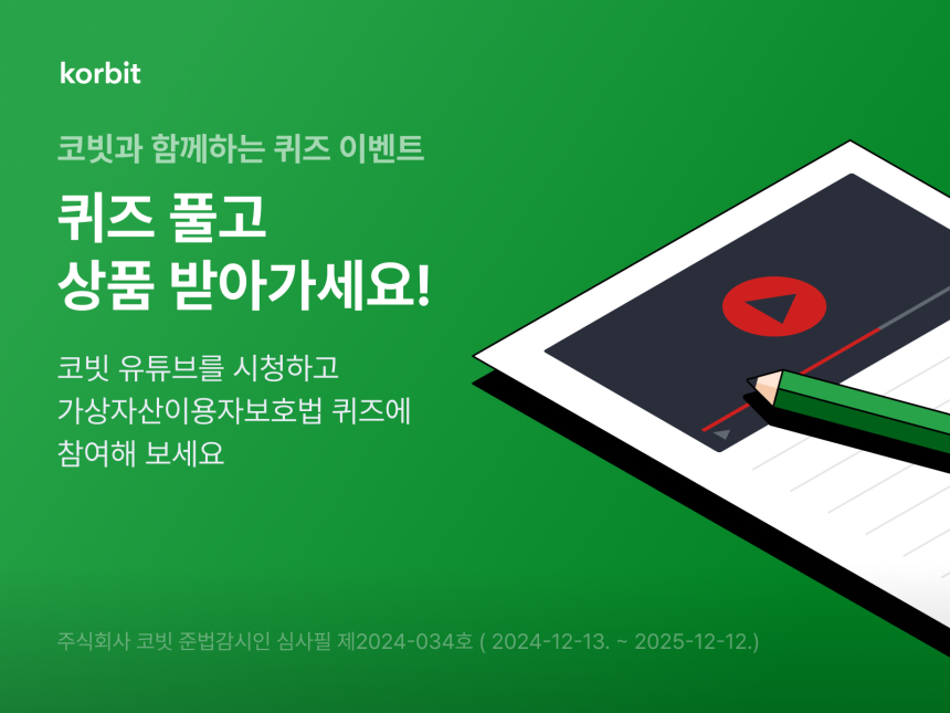  코빗, 가상자산이용자보호법 알리기 위한 고객 이벤트 실시