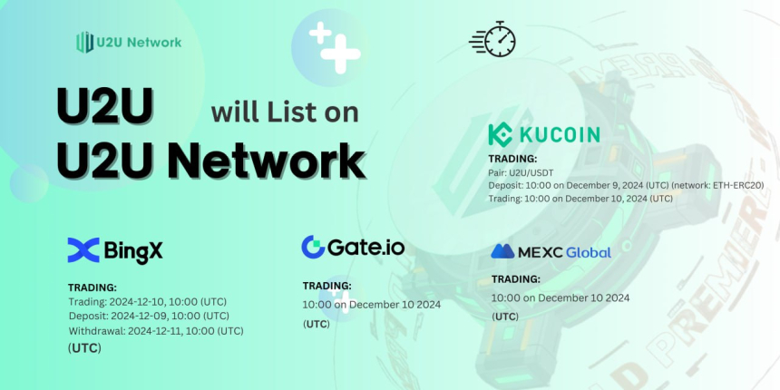  U2U 네트워크, 2024년 4분기 상장을 앞두고 1,380만 달러 펀딩 라운드 마무리