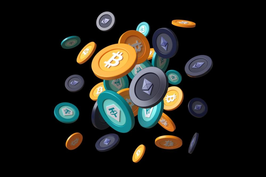  시총 상위 12개 암호화폐 현황 한눈에 보기 / 셔터스톡 