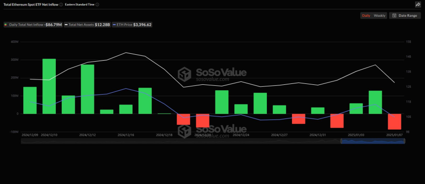 美 이더리움 현물 ETF, 이틀 만에 순유출 전환