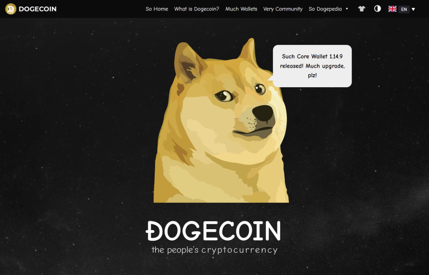  도지코인, 미국 DOGE 웹사이트 공개 후 13% 급등 / dogecoin.com 